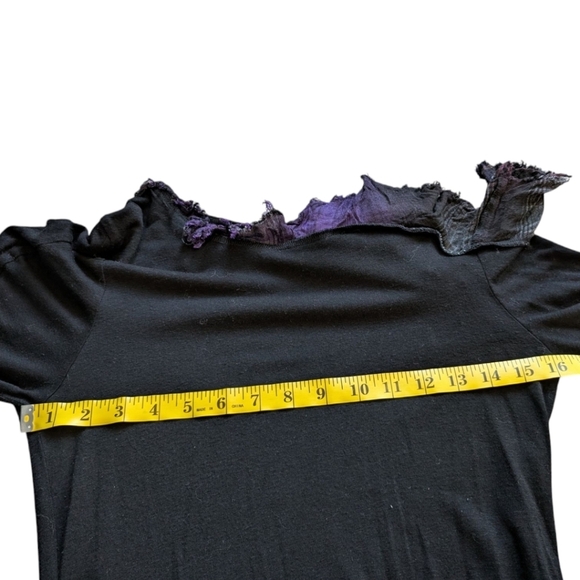 Wool Dress Women Small Witchy Whimsigoth Shabby Fairy French Cold Shoulder Black - Picture 9 of 11